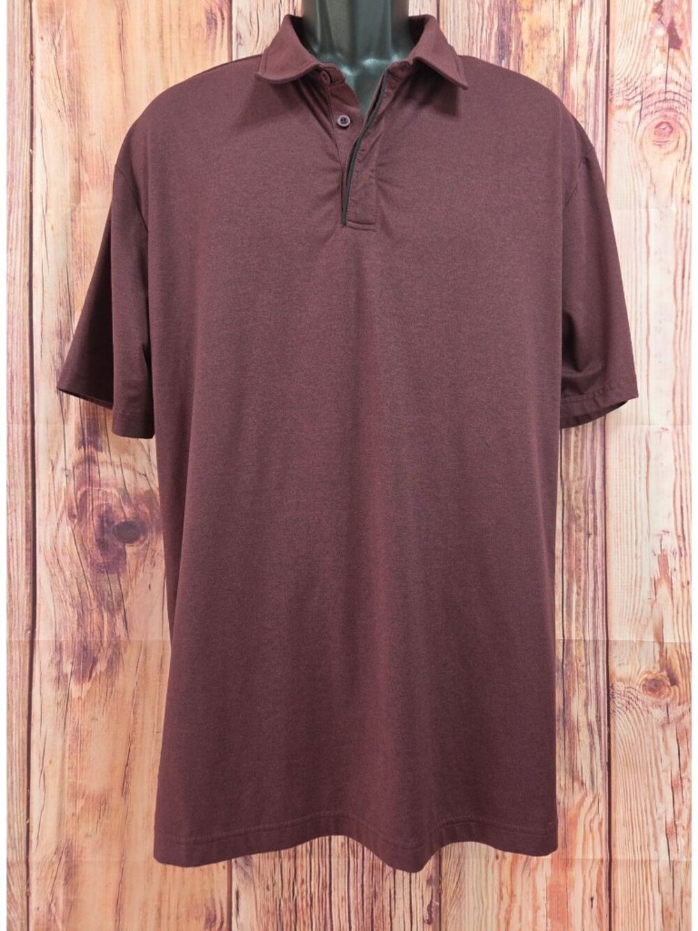 01. Algo Men's Maroon Performance Polo XLT Quick Dry Anti-Odor UV Protection